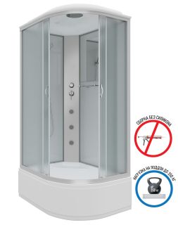 Душевая кабина Niagara NG-2310-14LG с гидромассажем 120x80см серебро/матовое